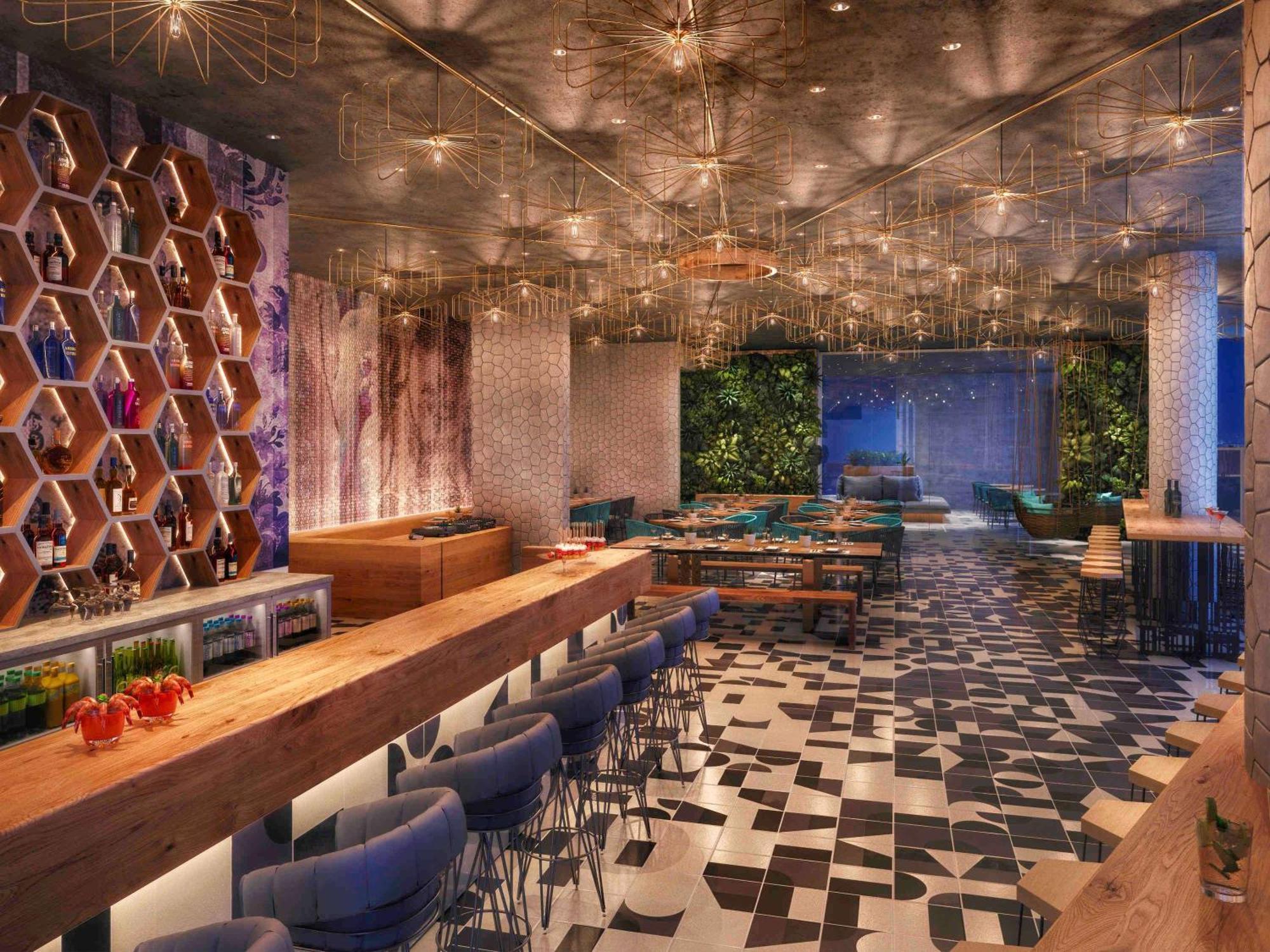 Moevenpick Hotel & Apartments Ghala Muscat Exterior photo The bar at the restaurant